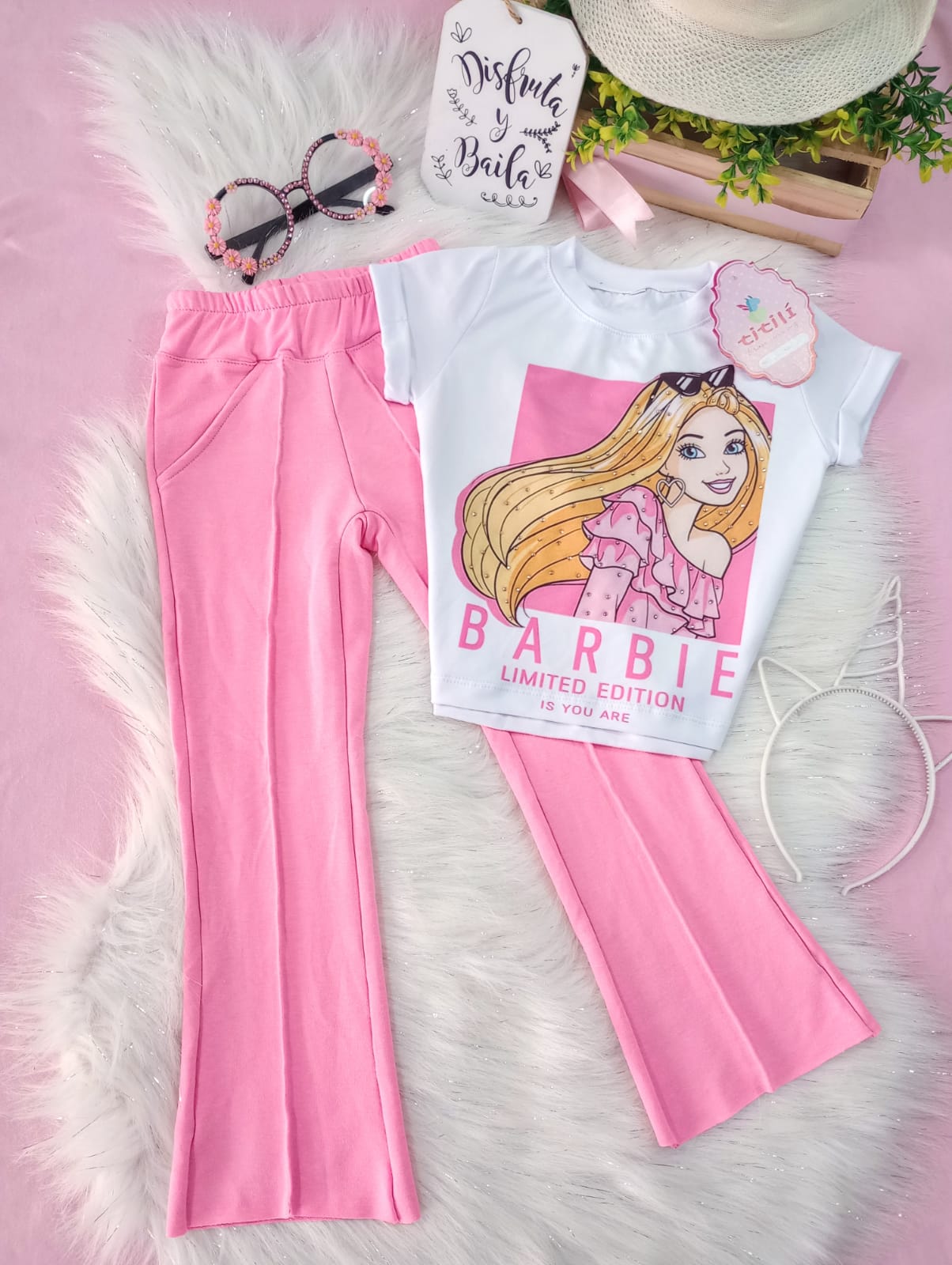 Conjunto Melina Rosado Barbie Titilí Moda