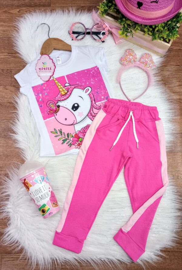 Conjunto Bella Fucsia Unicornio