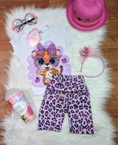 Conjunto Alegría Lila Tigre Solo Talla 4 Disponible