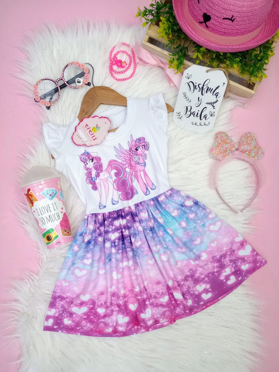 Vestido Para Niñas Desigual Emma - Estilo Colorido Y Divertido