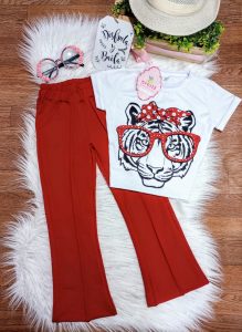 Conjunto Melina Rojo  Tigre
