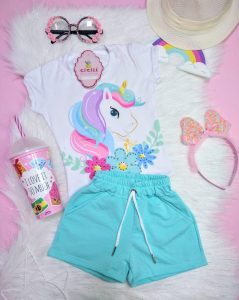 Conjunto Ilusión Azul Unicornio