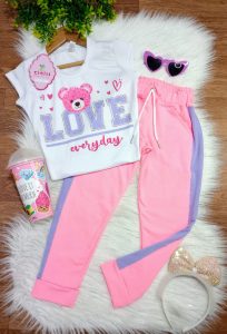 Conjunto Bella Rosado Oso