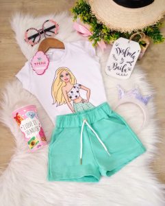 PROMOCIÓN Conjunto Ilusión Verde Barbie. Última talla disponible 2-4