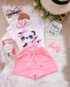 Conjunto Ilusión Rosado Panda Bailarina