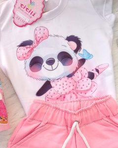 Conjunto Ilusión Rosado Panda Bailarina