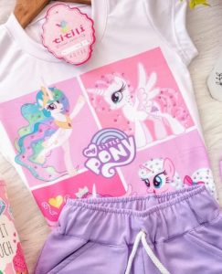 Conjunto Ilusión Lila Pony