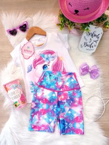 Conjunto Alegría Azul Unicornio y Mariposas