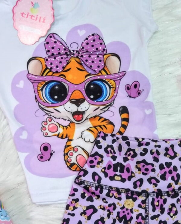 Conjunto Alegría Lila Tigre Solo Talla 4 Disponible - Image 3