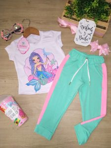 Conjunto Ref. Bella Verde Sirena Ultimas Unidades Talla 4