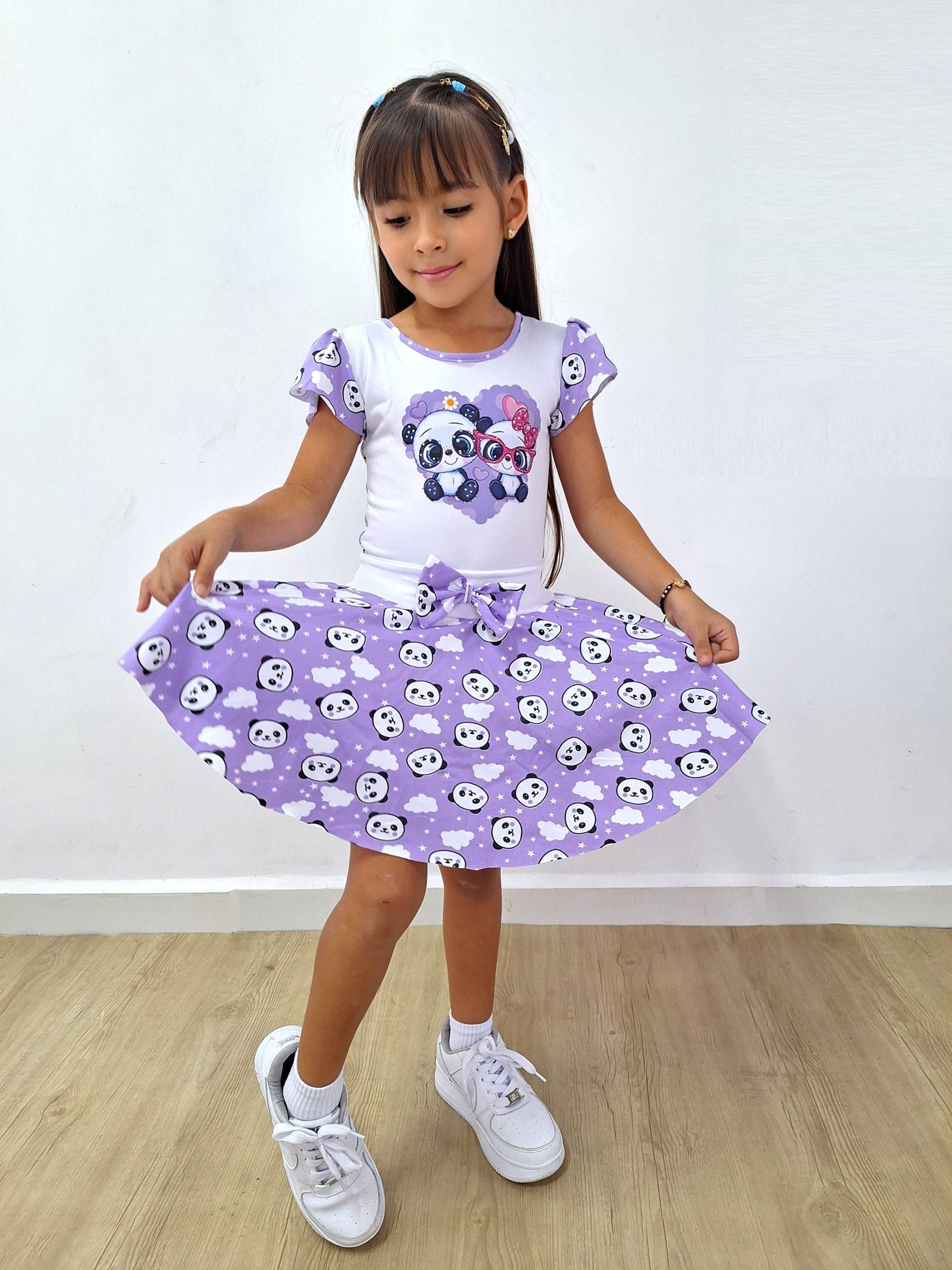 Vestido Princesa Lila Pandas Última talla 14-16 - Image 2