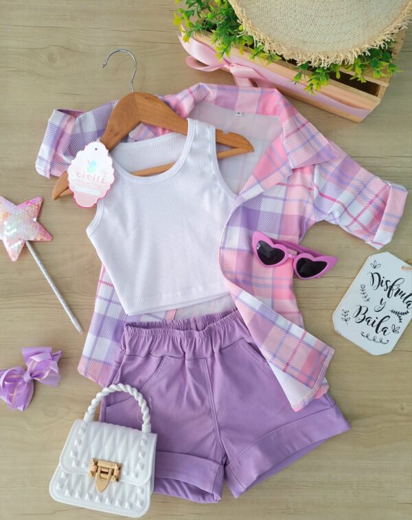 Set Tres piezas Paloma Lila Últimos Talla 4