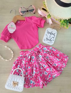 Conjunto Flora Fucsia