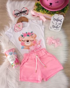 Conjunto Ilusión Rosado Osa Bailarina