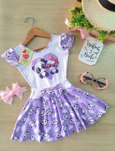 Vestido Princesa Lila Pandas Última talla 14-16