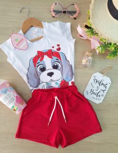 Conjunto Ilusión Rojo Perrito