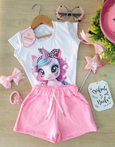 Conjunto Ilusión Rosa Neón Unicornio