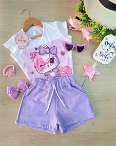 Conjunto Ilusión Lila Gatita