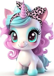 Conjunto Ilusión Rosa Neón Unicornio