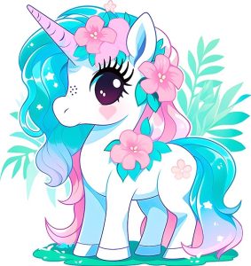 Conjunto Ilusión Verde Menta Unicornio