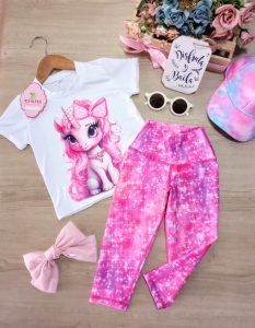 Conjunto Colibrí Rosado Unicornio última Talla 10