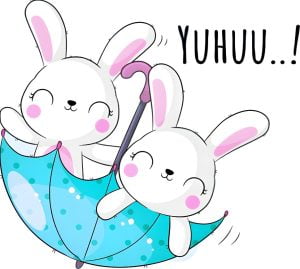 Conjunto Colibrí Azul Conejitos última Talla 10