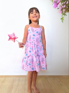 Vestido Corto Arte Rosado Medusas