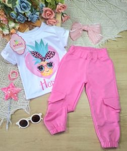 Conjunto Mariposa Rosado Piña