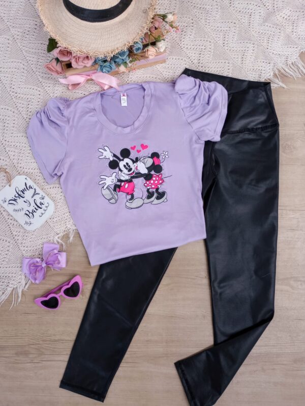 Conjunto Deportivo Lila Minnie Última Unidad talla 14 Junior