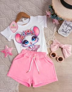 Conjunto Ilusión Rosa Neón Ratona