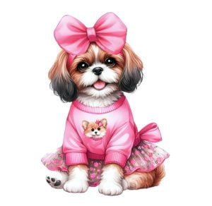 Blusa Campanita Blanca Perrito Coquette