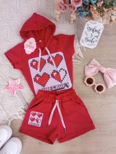 Conjunto Caperucita Rojo Minecraft