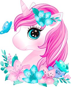 Conjunto Esmeralda Unicornio Rosado