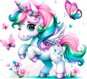 Conjunto Esmeralda Unicornio Verde