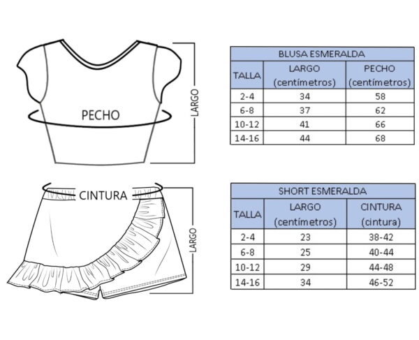 Conjunto Esmeralda Muñequita Y Unicornio Mandarina y verde - Image 3