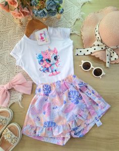 Conjunto Esmeralda Unicornio Rosa y Azul