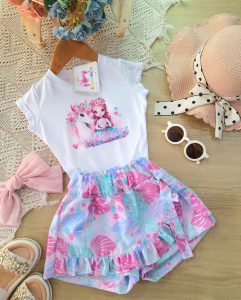 Conjunto Esmeralda Princesa y Unicornio