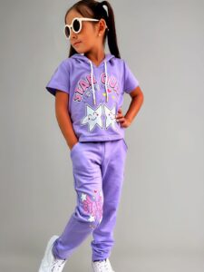 Conjunto Girasol Lila Estrellitas