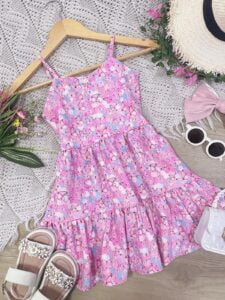 Vestido Arte Rosado Mariposas Sólo talla 8 disponible