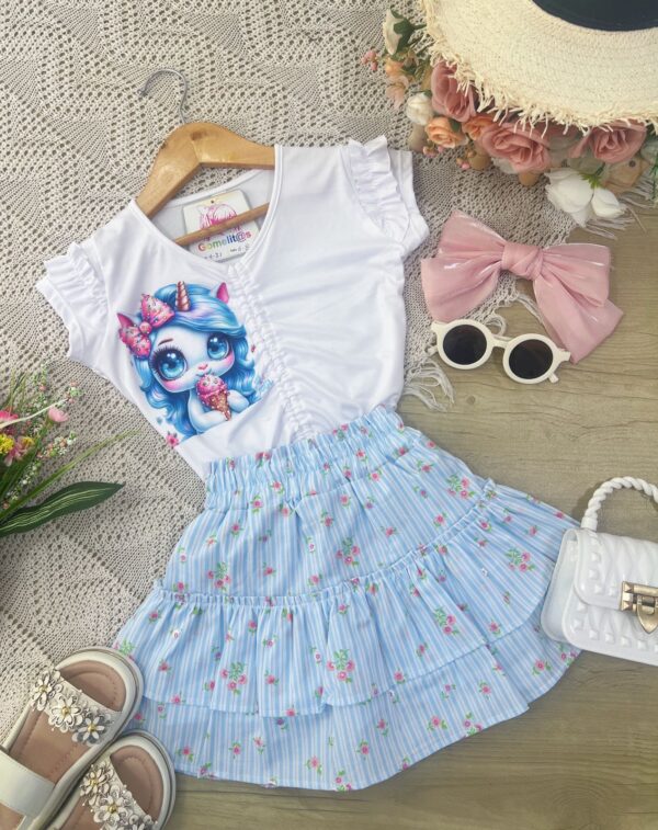 Conjunto Sonrisa Azul Unicornio