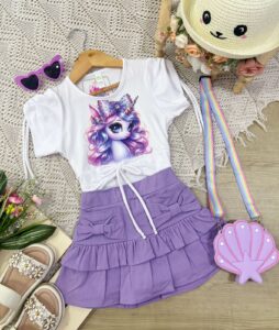 Conjunto Coco Lila Unicornio