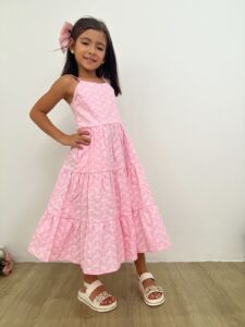 Vestido Azucena Ojalillo Rosa Última Talla 6