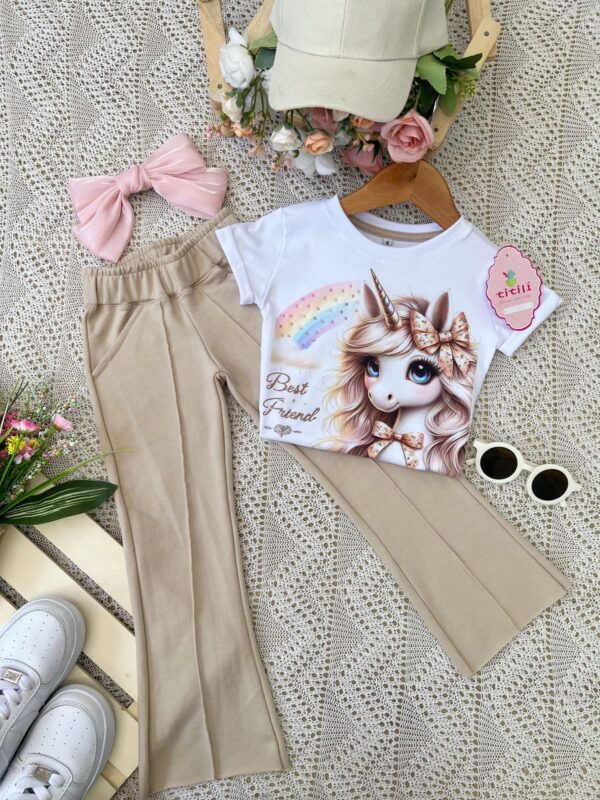 Conjunto Melina Camel Unicornio