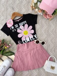 Conjunto Luna Rosado Flor