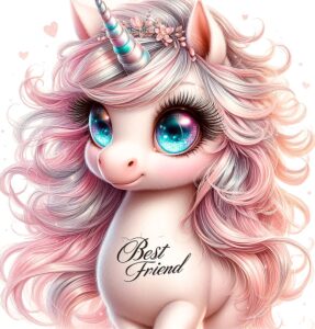 Set Celeste Palo Rosa Unicornio