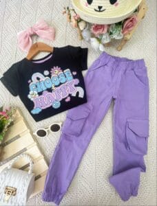 Conjunto Pony Lila/Negro Happy