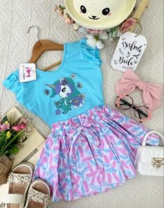 Conjunto Unicornio Azul Última Talla 14