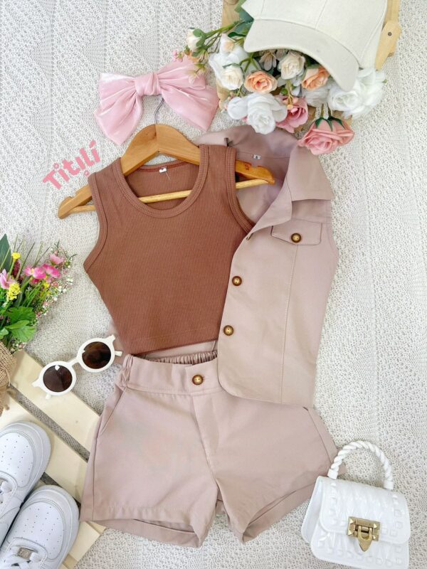 Set Tres piezas Viena Camel Imperfecto Talla 12