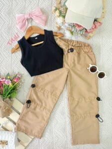 Set Milán Camel/Negro Imperfecto Talla 4