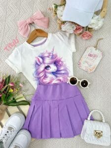 Set Luna Lila Unicornio